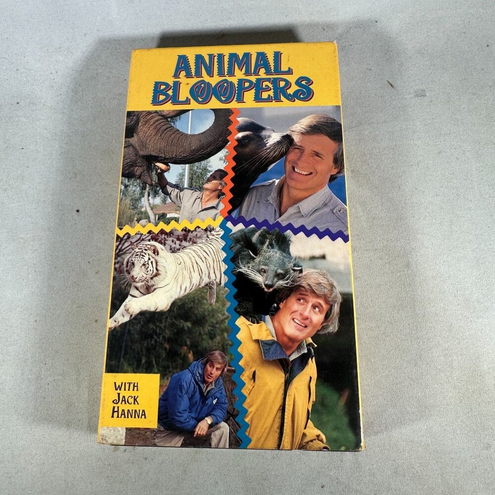 Animal Bloopers With Jack Hanna VHS Time Life Video Wildlife Adventures 1994